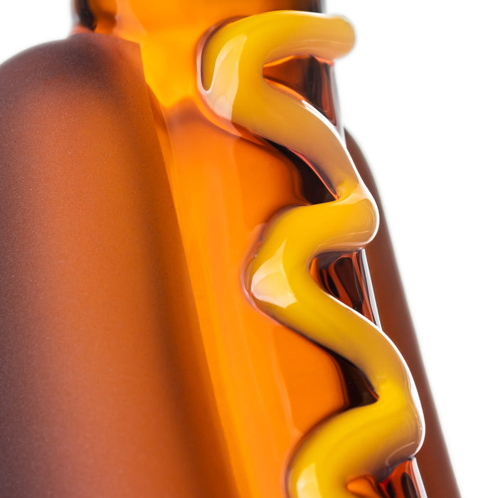 BigFun! “Glizzy” Hot Dog Borosilicate Glass Hand Pipe – 5.1″