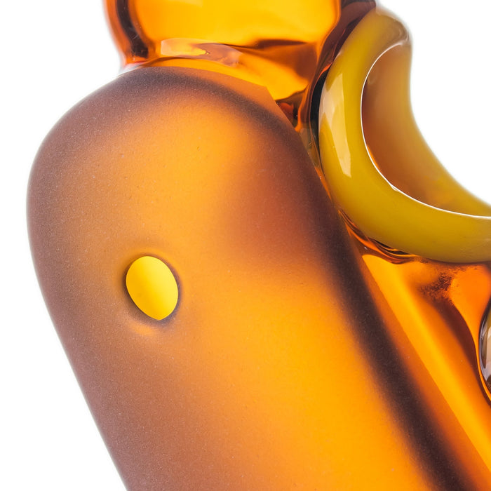 BigFun! “Glizzy” Hot Dog Borosilicate Glass Hand Pipe – 5.1″