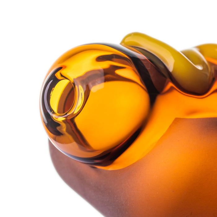BigFun! “Glizzy” Hot Dog Borosilicate Glass Hand Pipe – 5.1″