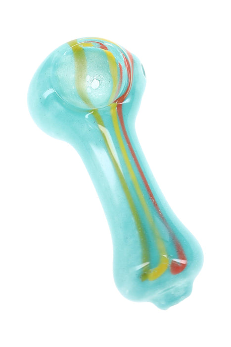 Rasta Stripe Frit Glass Spoon Hand Pipe “Mini Signal” – 2½″ – Assorted Colors
