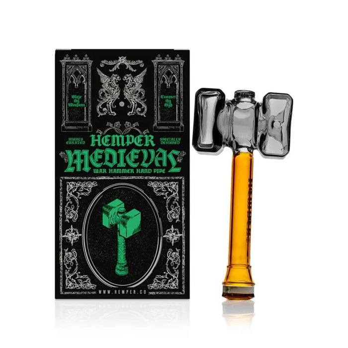 Hemper Medieval Warhammer Glass Hand Pipe – 4″