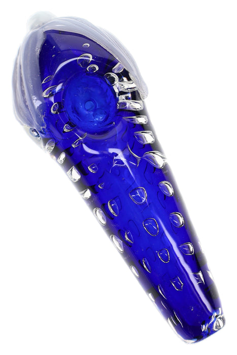 Bubble Leaf Glass Spoon Pipe “Rainleaf” – 5″ – Assorted Colors