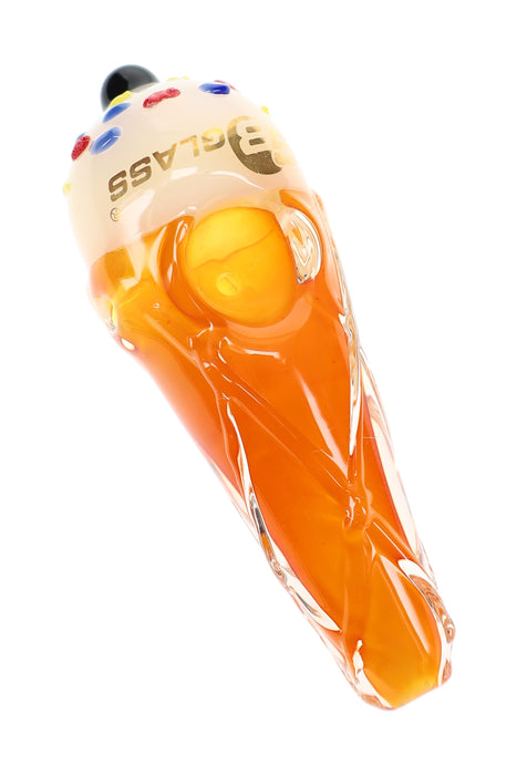6B Glass Gold Fumed Ice Cream Cone Spoon Pipe “Cone Zone” – 4″ – Assorted Colors