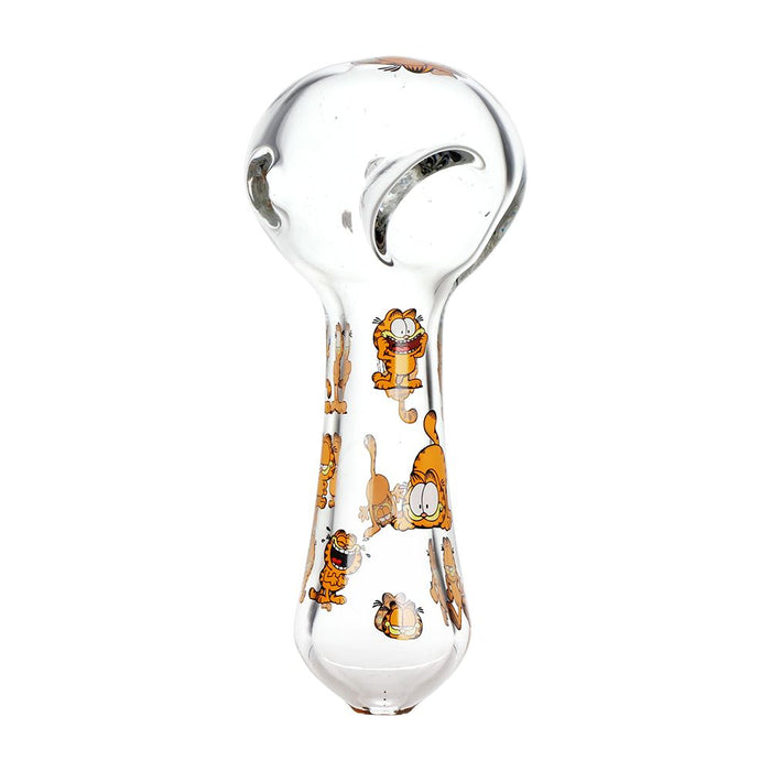 3CT BUNDLE - Stoned Orange Cat Glass Spoon Pipe - 4.5"