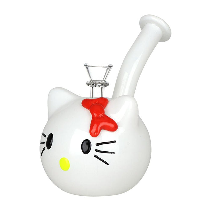 What's Happenin' Kitty Glass Water Pipe - 7" / 14mm F