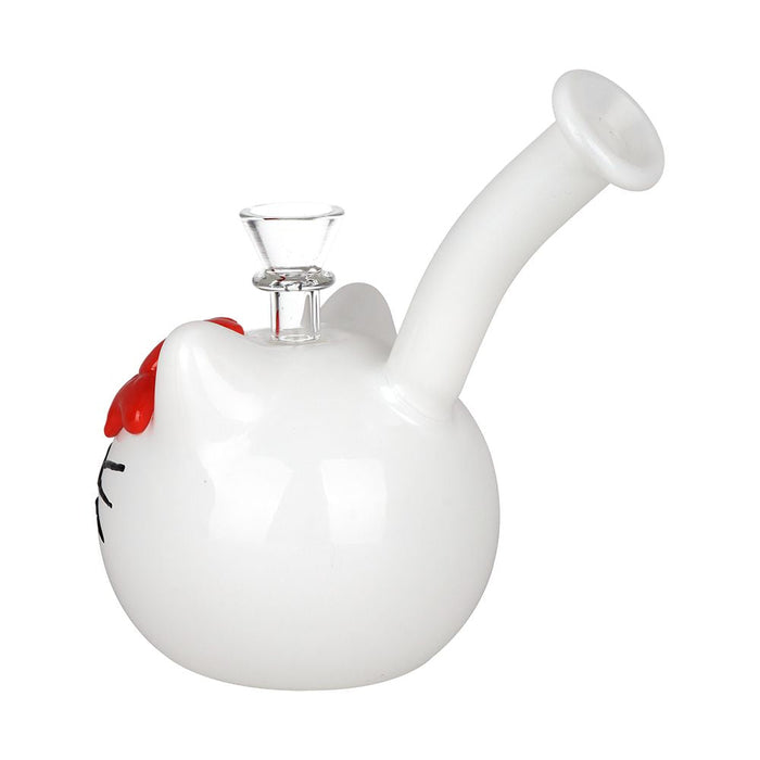 What's Happenin' Kitty Glass Water Pipe - 7" / 14mm F