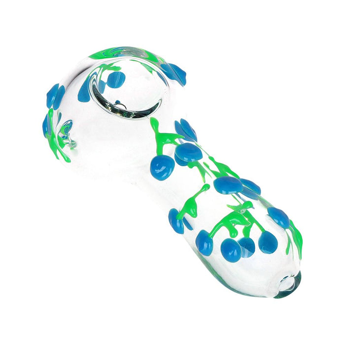 5CT BUNDLE - Nature's Bounty Glow Glass Spoon Pipes - 4" / Assorted Designs
