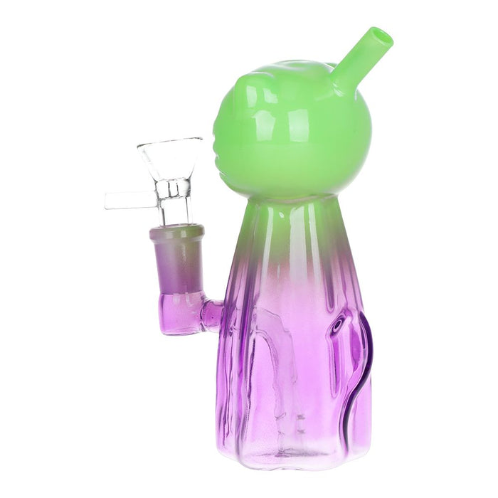 3CT BUNDLE - Cute Kitty Ombre Glass Water Pipe - 5.75" / 14mm F / Assorted Colors