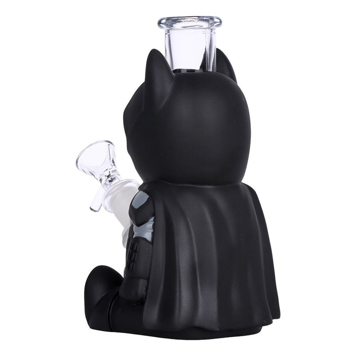 2CT BUNDLE - Batguy Glass & Vinyl Water Pipe - 7" / 14mm F