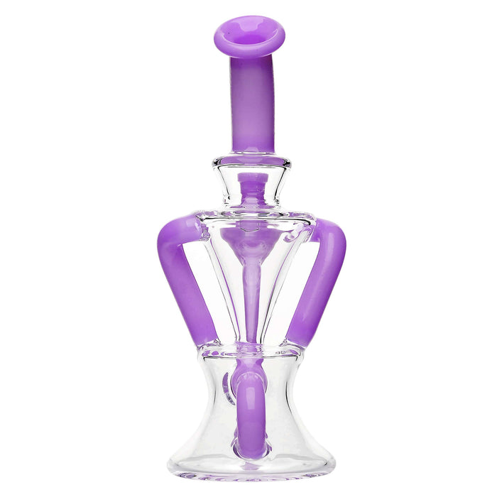 PREMIUM TWISTED RECYCLER RIG WITH COLOR-ACCENTED TUBES