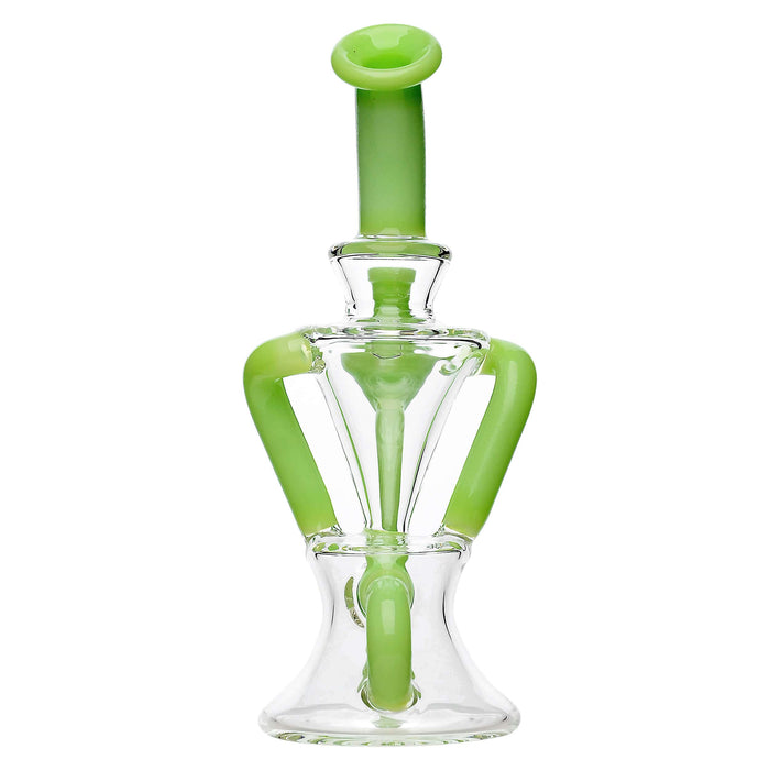 PREMIUM TWISTED RECYCLER RIG WITH COLOR-ACCENTED TUBES