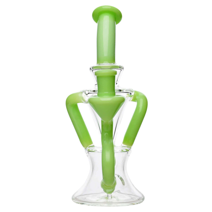 PREMIUM TWISTED RECYCLER RIG WITH COLOR-ACCENTED TUBES