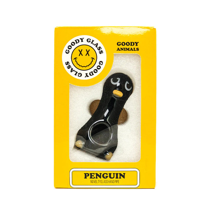Goody Glass Penguin Glass Hand Pipe – 4″