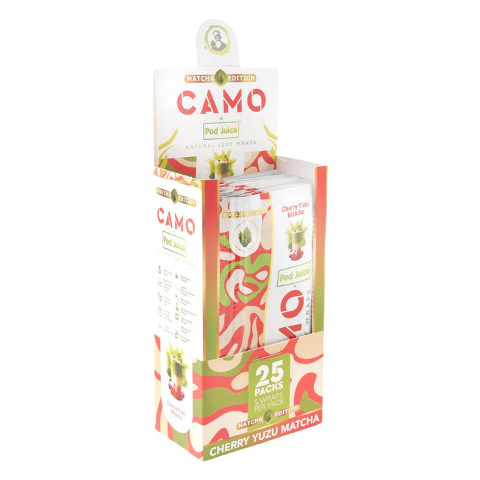 CAMO Natural Leaf Wraps Matcha Series – 5/Pack – 25-Count Display