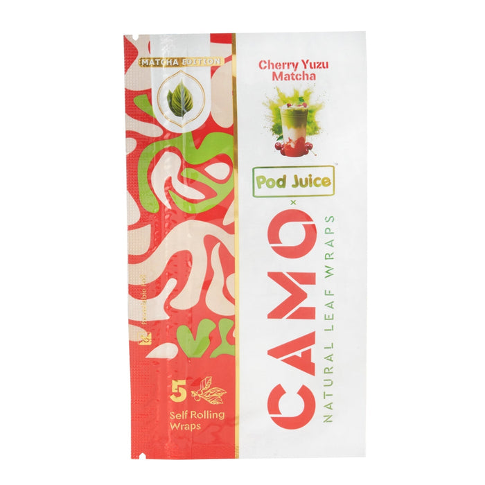 CAMO Natural Leaf Wraps Matcha Series – 5/Pack – 25-Count Display