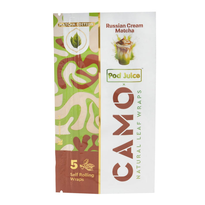 CAMO Natural Leaf Wraps Matcha Series – 5/Pack – 25-Count Display