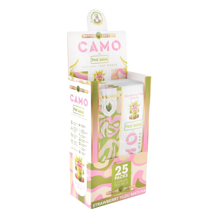 CAMO Natural Leaf Wraps Matcha Series – 5/Pack – 25-Count Display