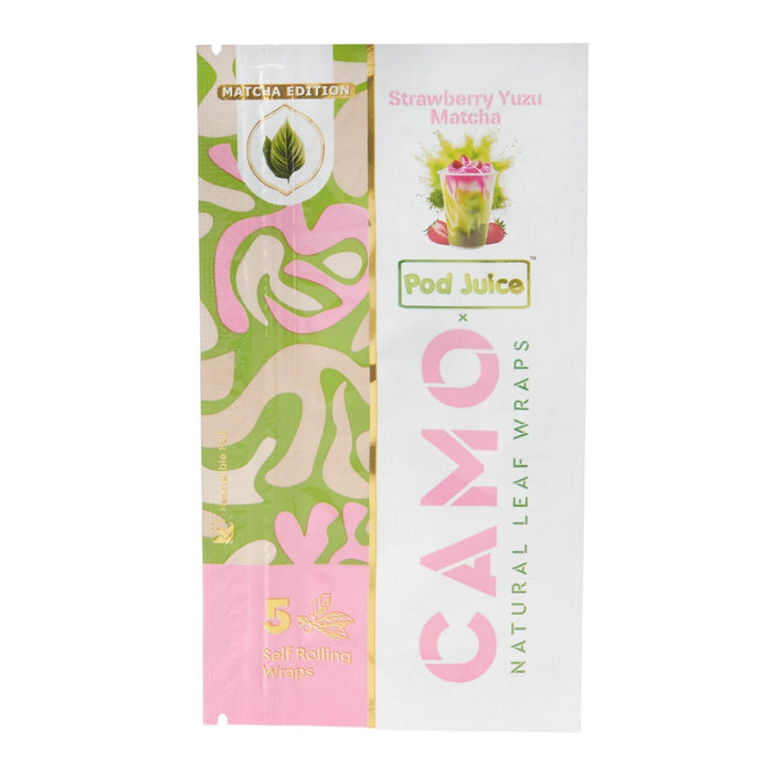 CAMO Natural Leaf Wraps Matcha Series – 5/Pack – 25-Count Display