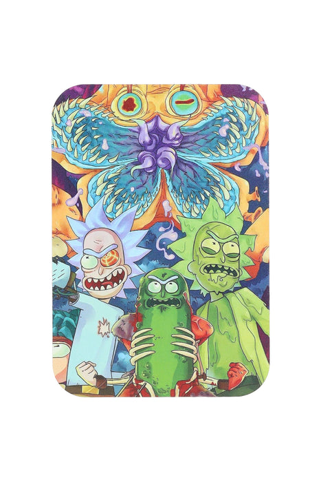 Small Art Metal Rolling Tray with Magnetic Lid – 7″ × 5″ – Select Design