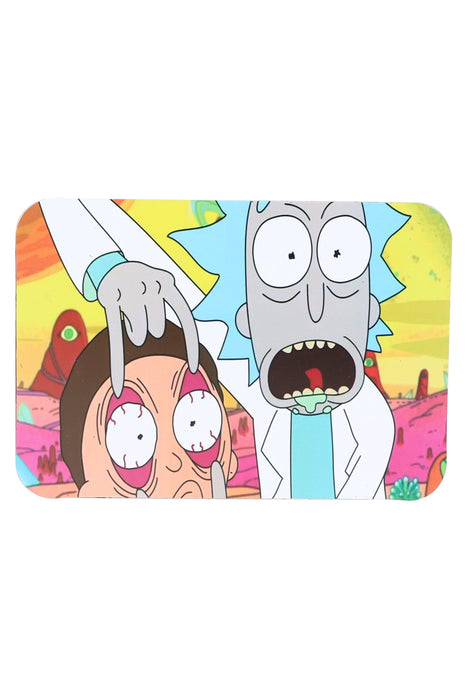 Small Art Metal Rolling Tray with Magnetic Lid – 7″ × 5″ – Select Design