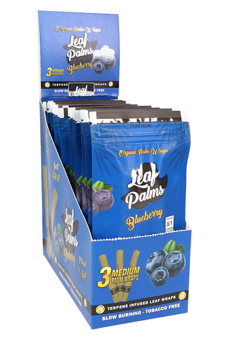 OME Palm Leaf Organic Pre-Rolls Display – 3 Medium Rolls/Pack – 15 Packs