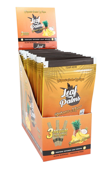 OME Palm Leaf Organic Pre-Rolls Display – 3 Medium Rolls/Pack – 15 Packs