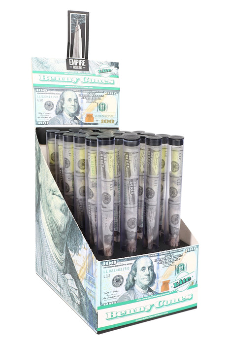Empire Rolling “Benny Cones Lite” Pre-Rolled Cones – 3/Tube – 24-Count Display