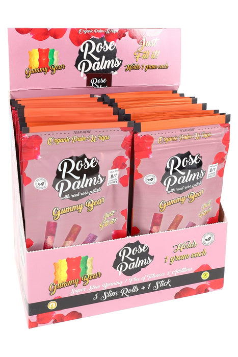 Leaf Palms “Rose Palms” Rose Petal Rolls – 3 Slim/Pack – 20-Count Display