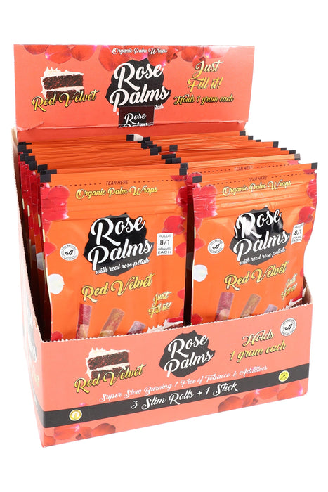 Leaf Palms “Rose Palms” Rose Petal Rolls – 3 Slim/Pack – 20-Count Display