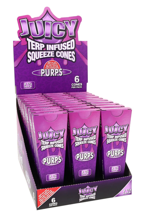 Juicy Jay’s 1¼ Terp-Infused Squeeze Cones – 6/Pack – 30-Count Display