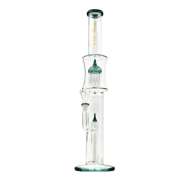 Rock Glass 18" Straight Tube Bong with 8-Arm Tree Percolator