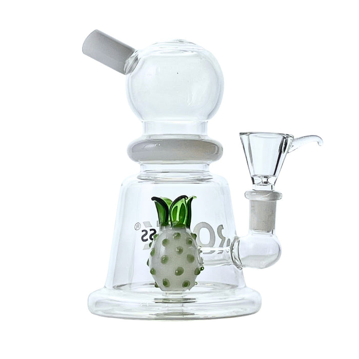 Luau 7" Rock Glass Pineapple Perc Bong