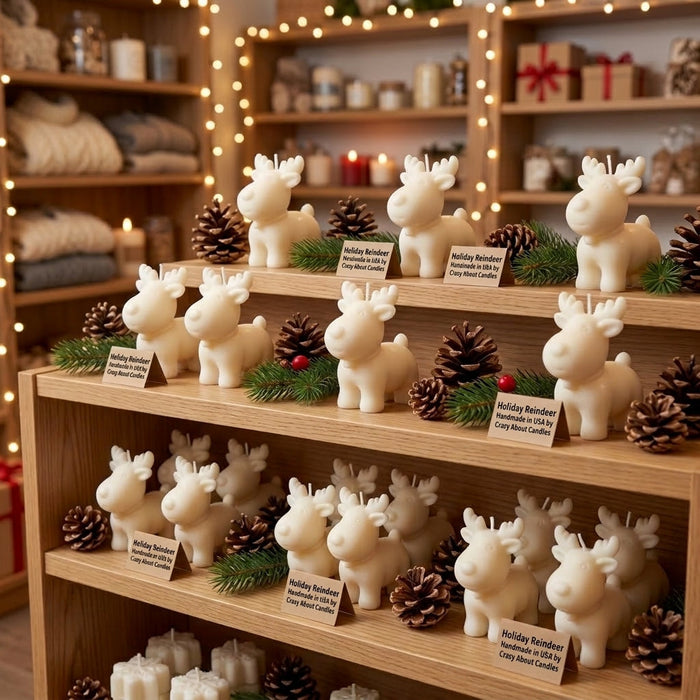 Reindeer Soy Candle – Holiday Christmas Decor & Gift