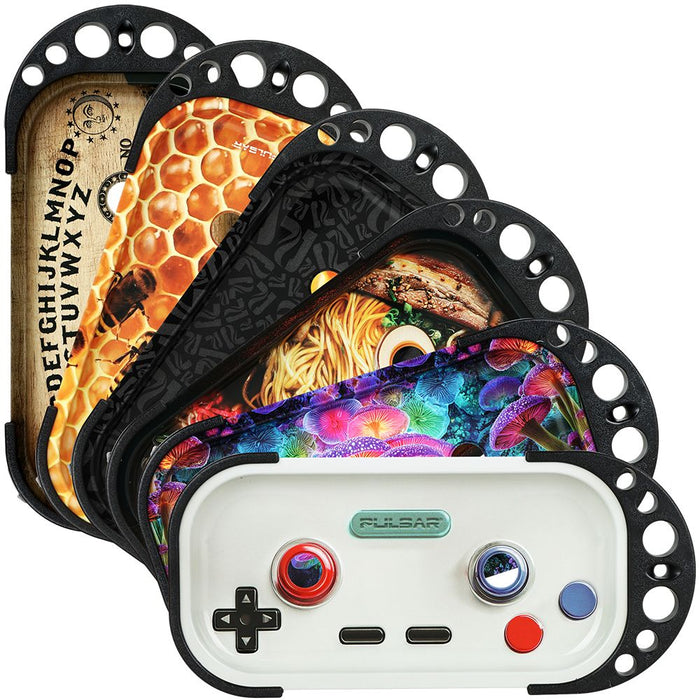 6CT DISPLAY - Pulsar Elevated Cone Rolling Tray Console Assortment 2 - 9.25"x4.2" /  Assorted Designs