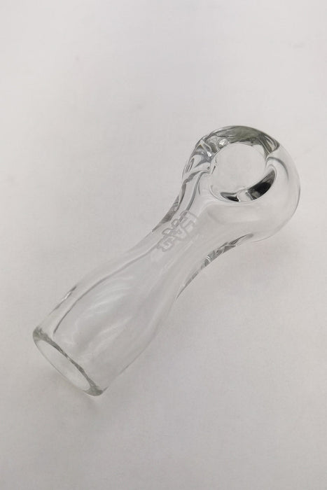 TAG - 4.5" Clear Spoon Pipe w/ Large Carb and Mouth Piece