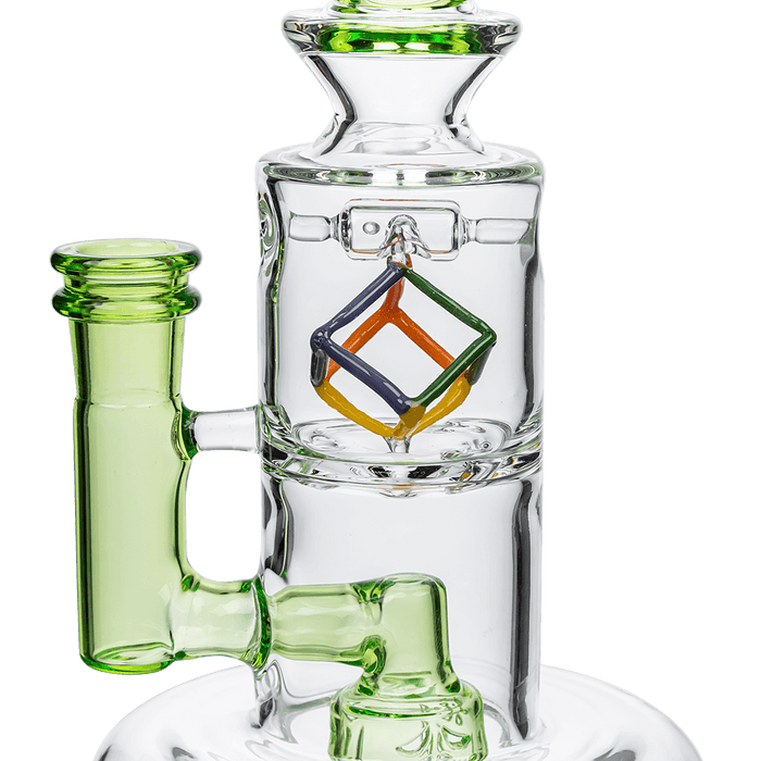 Hypercube Kinetic Spinning Cube Glass Rig