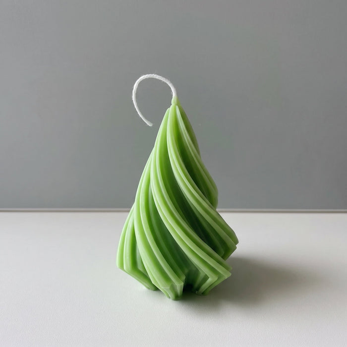 Swirling Christmas Tree Candles