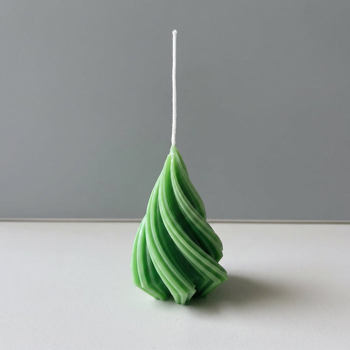 Swirling Christmas Tree Candles