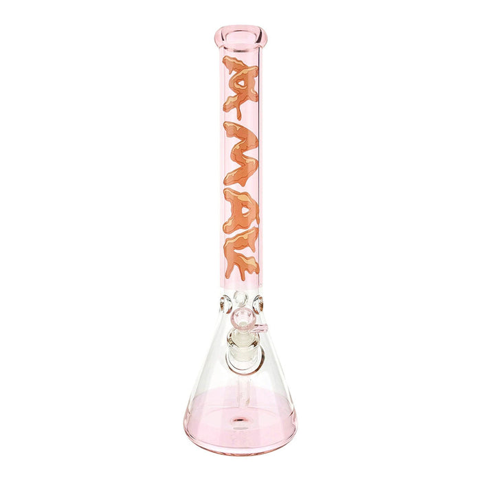 Transparent Pink Bubblegum Vibes 18" Full Color Beaker Bong