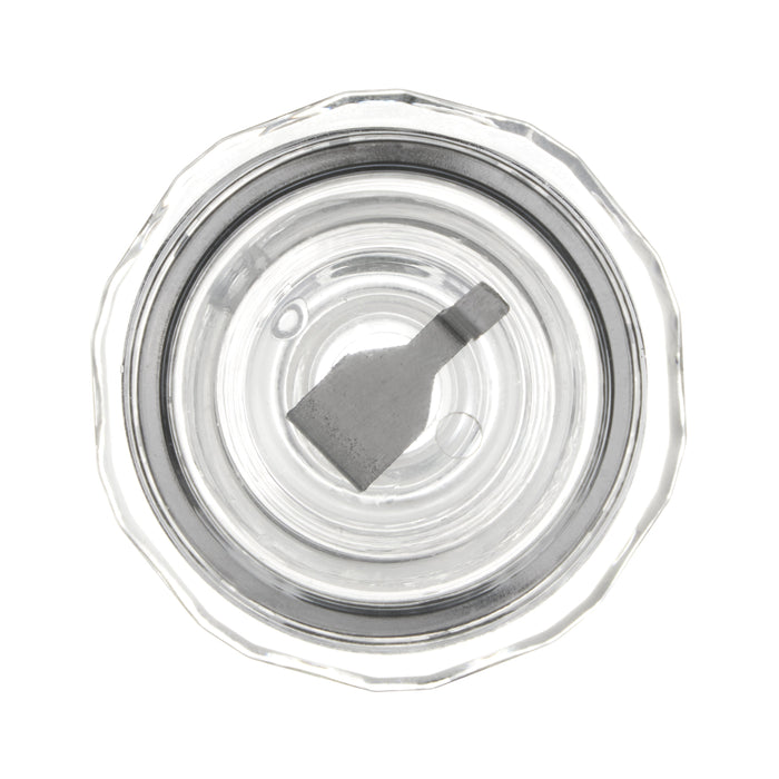 Anti-Clog 14mm Bong Bowl with Built-in Scraper & Rotating Lid Glass