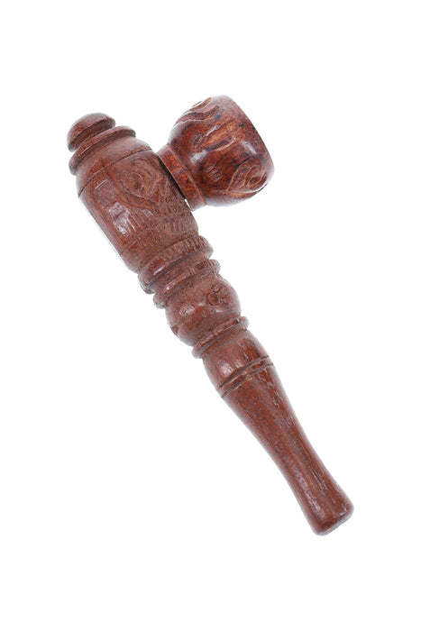 Carved Wood Hand Pipe “Trail Carver” – 3½–4″ – Assorted
