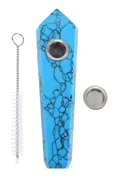 Astral Project 4″ Gemstone Jewel Pipe – Choose Your Stone