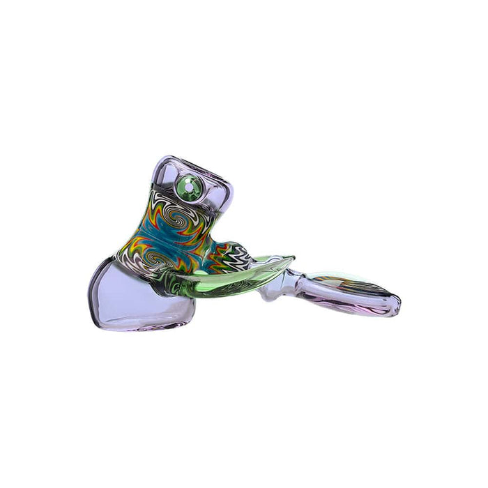 Heady Wigwag Hammer Pipe | Handcrafted Calibear Glass Artwork
