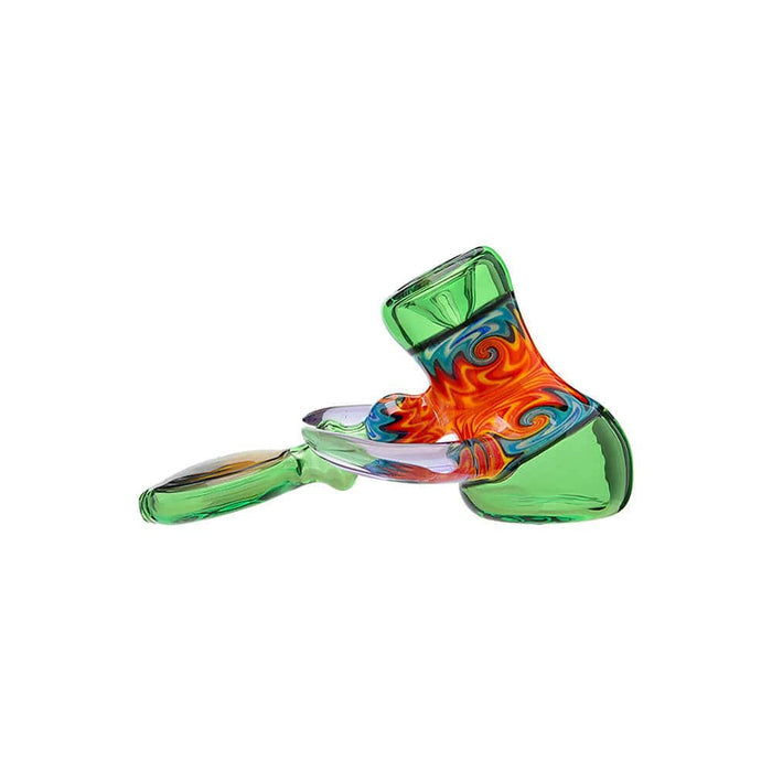 Heady Wigwag Hammer Pipe | Handcrafted Calibear Glass Artwork
