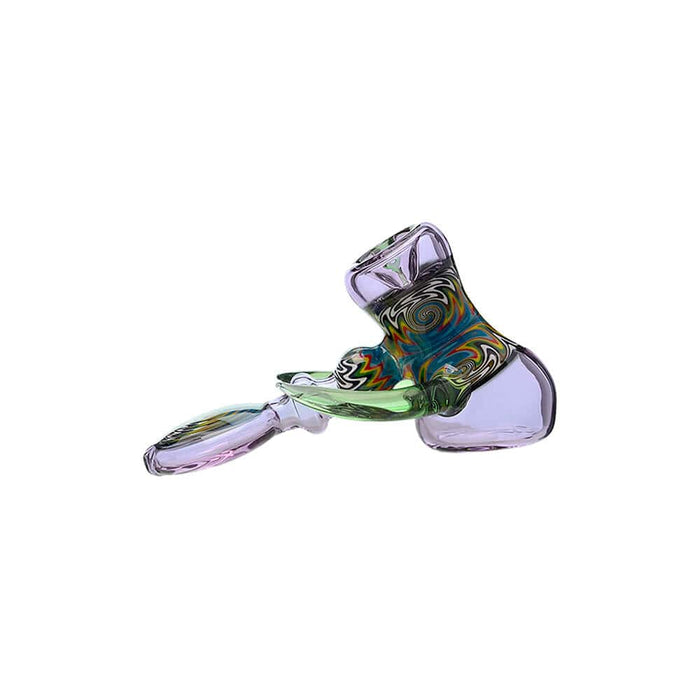 Heady Wigwag Hammer Pipe | Handcrafted Calibear Glass Artwork