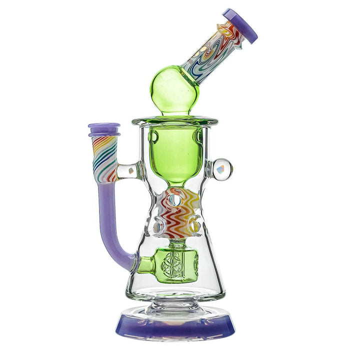 Calibear Wigwag Straight Fab Torus V2 Encased Two Opals W/ Seed of Life Perc