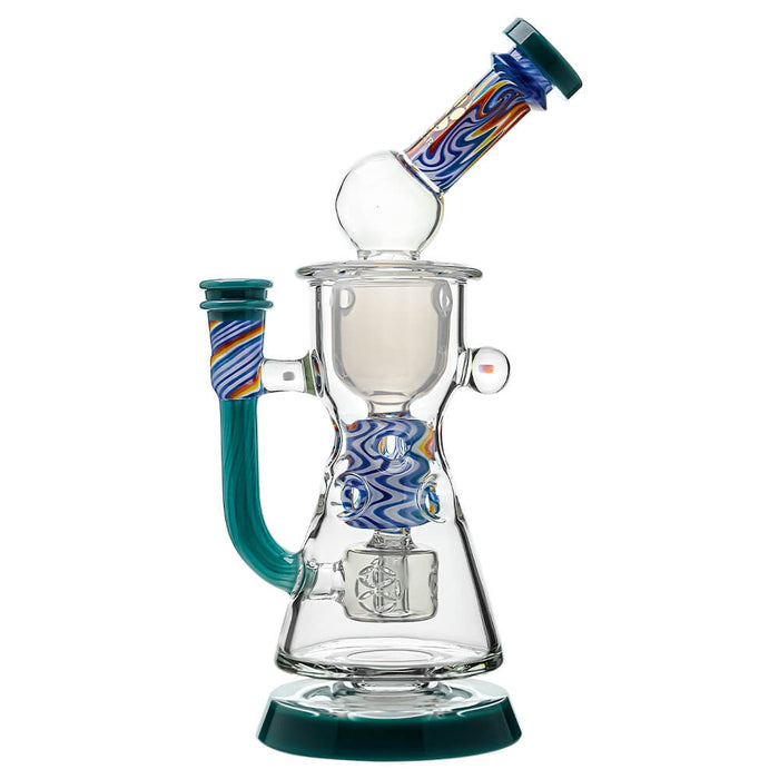Calibear Wigwag Straight Fab Torus V2 Encased Two Opals W/ Seed of Life Perc