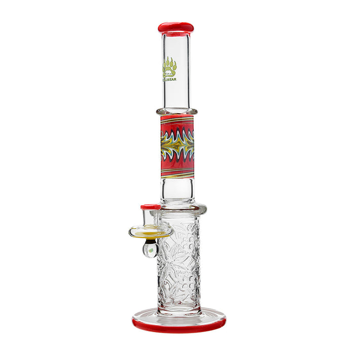 WIGWAG WALL PERC GLASS BONG GLASS WATER PIPE WITH ENCASED OPAL