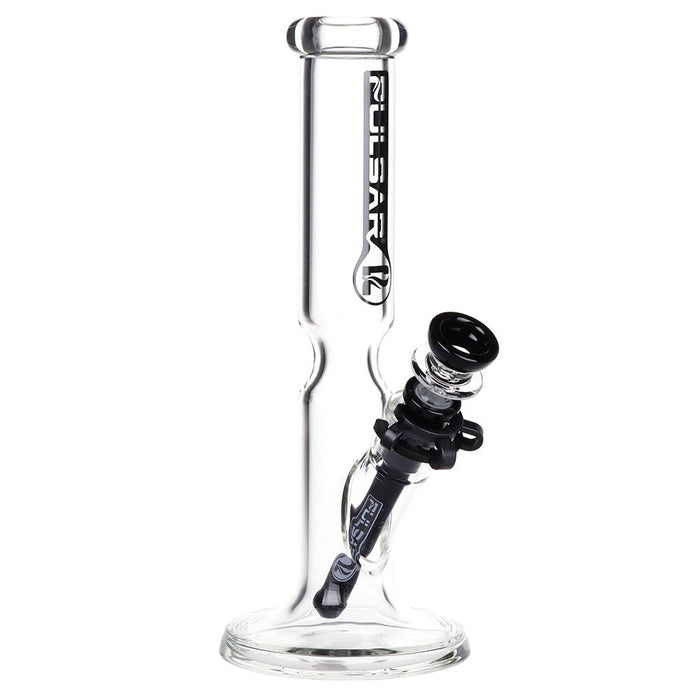 Pulsar Flared Straight Tube Glass Water Pipe w/ Ice Restriction - 9.75" / 14mm F