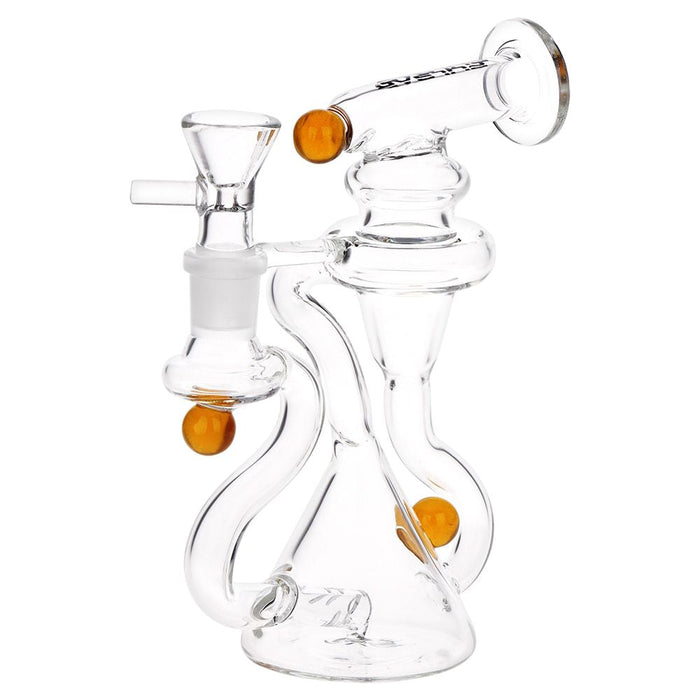 Pulsar Marble Scope Recycler Glass Water Pipe - 6" / 14mm F